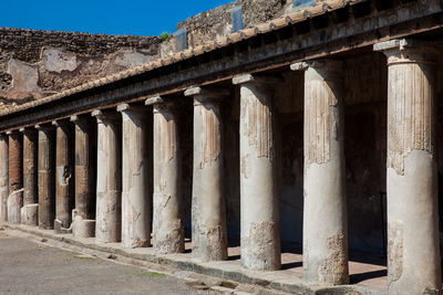 Palaestra at stabian baths in the ancient city of pompeii