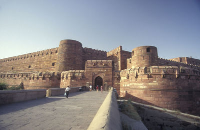 View of historic building against clear sky