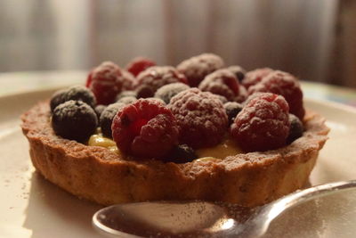 Close-up of dessert in plate