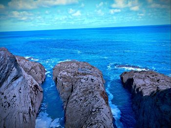 Panoramic view of sea against sky