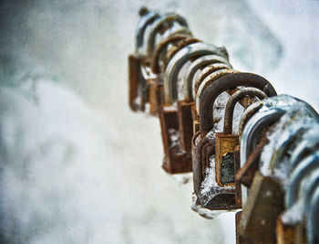 Close-up of rusty chain