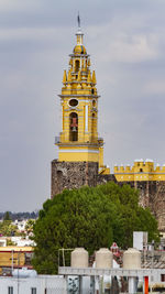 Low angle view of traditional building against sky