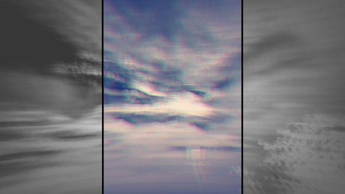 Scenic view of rainbow against sky