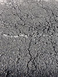 Full frame shot of cracked road