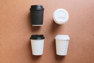 Close-up of coffee cup on table