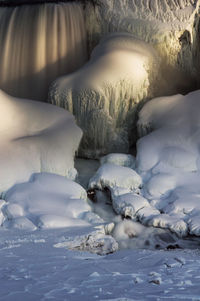 Close-up of frozen water