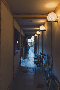 Empty corridor in building