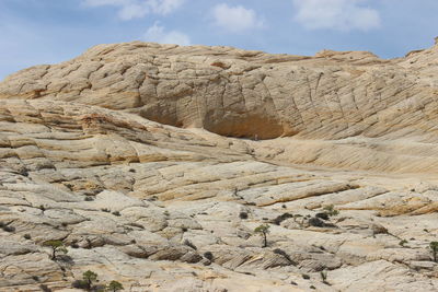 Scenic view of rock formation against sky