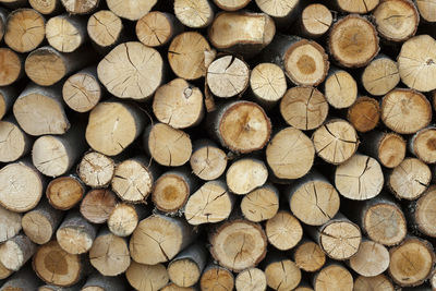 Full frame shot of logs