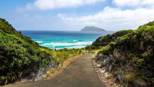 Panoramic view of sea against sky