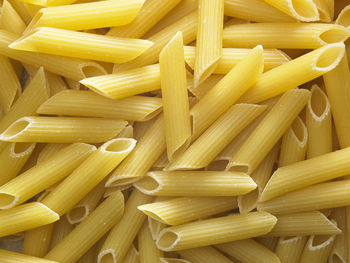 Full frame shot of penne pasta