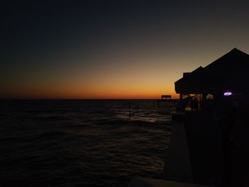 Scenic view of beach during sunset
