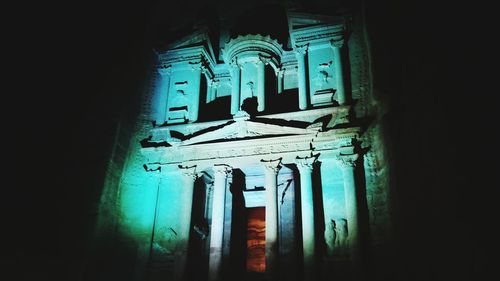 Low angle view of sculpture in temple