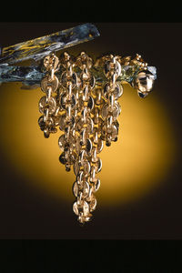 Close-up of illuminated chandelier