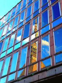 Low angle view of modern building against sky