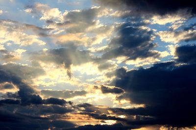 Low angle view of cloudy sky