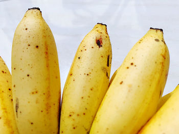 Close-up of banana against white background