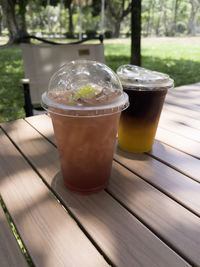 Close-up of drink on table