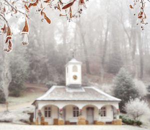 Church against sky during winter