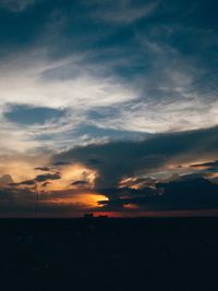 Scenic view of dramatic sky during sunset