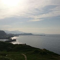 Scenic view of landscape and mountains