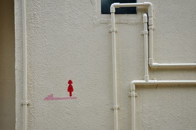 Close-up of red wall