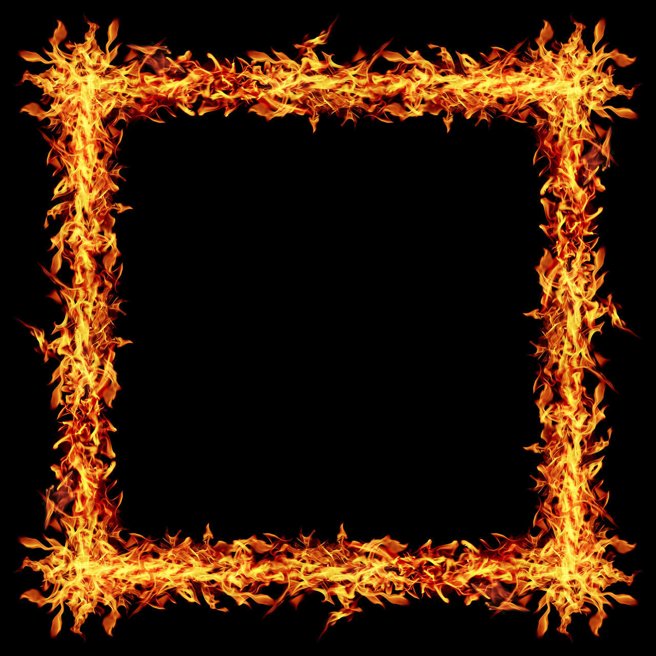 DIGITAL COMPOSITE IMAGE OF FIRE AND BLACK BACKGROUND