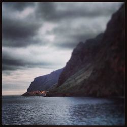 View of sea against cloudy sky