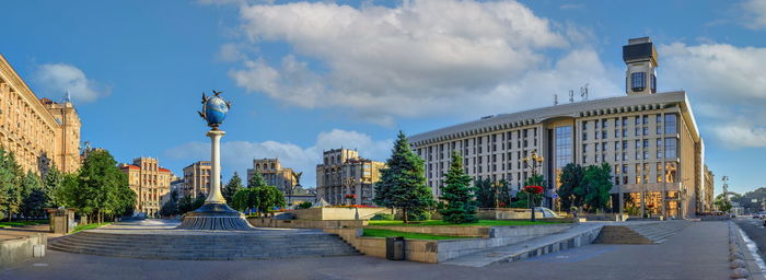 House of trade unions on the maidan nazalezhnosti in kyiv, ukraine