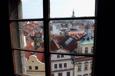 View of house through window