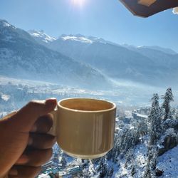 A cup of tea in majestic himalayas 