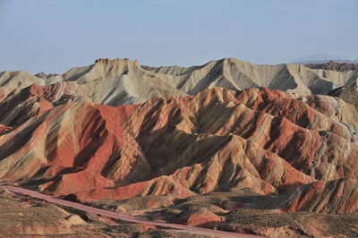 View of rock formations in a desert