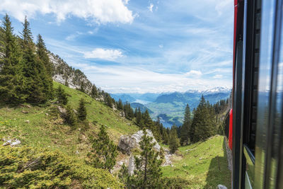 Panoramic view of mountains against sky