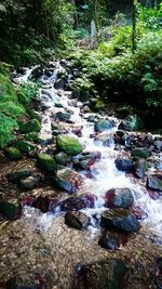 Stream flowing through rocks