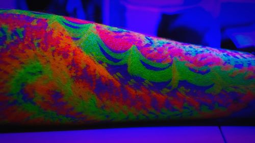 Close-up of multi colored light painting