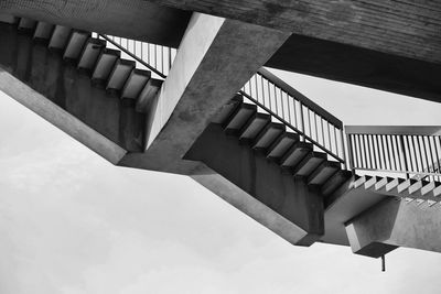 Low angle view of staircase against building