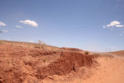 Scenic view of desert against sky