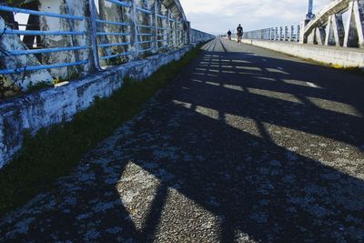 Shadow of man and bridge 