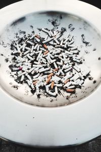 Close-up of cigarette smoking