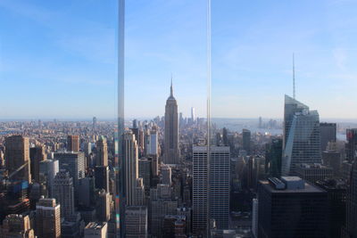 Aerial view of buildings in city