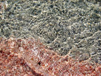 Full frame shot of shallow water on shore