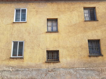 Vintage facade of old building in spain