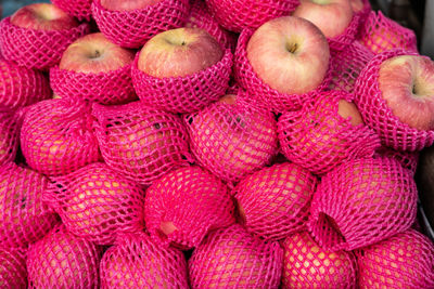 Full frame shot of fruits for sale in market