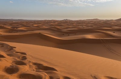 Scenic view of desert against sky