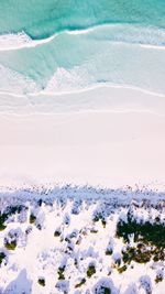 Scenic view of snow covered land