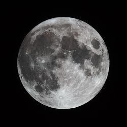 Low angle view of moon at night