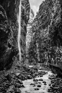 Scenic view of waterfall