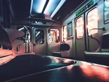 Interior of train