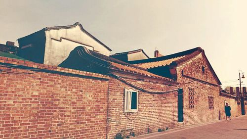 Low angle view of building against sky