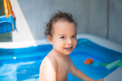 Close-up of cute baby girl